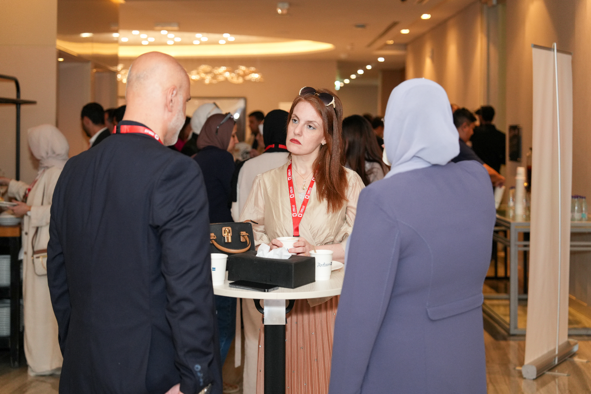 "Networking moment at the Riyadh Summit"