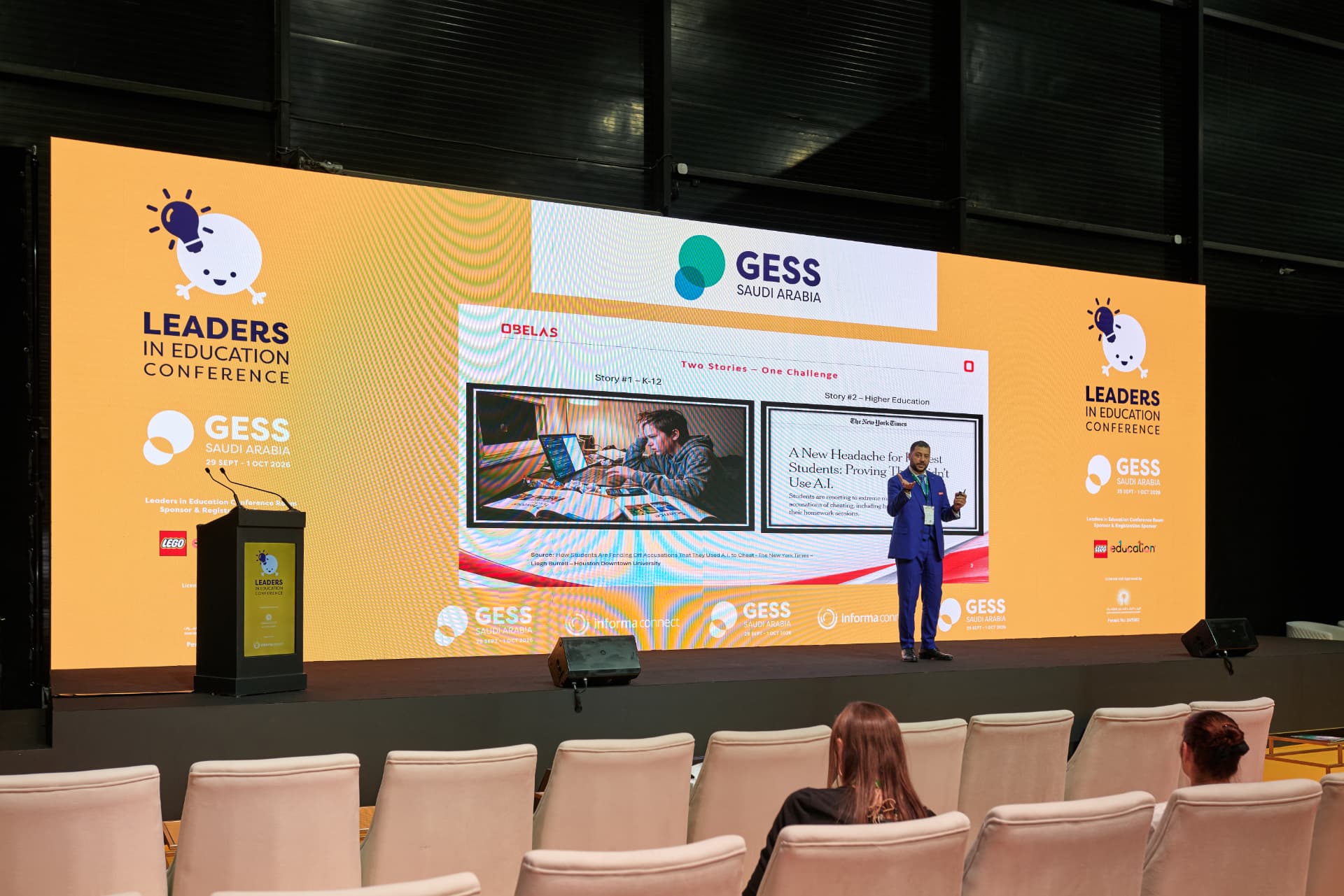 Shady Elkassas, Director of Research and Development, on the Leaders in Education Stage