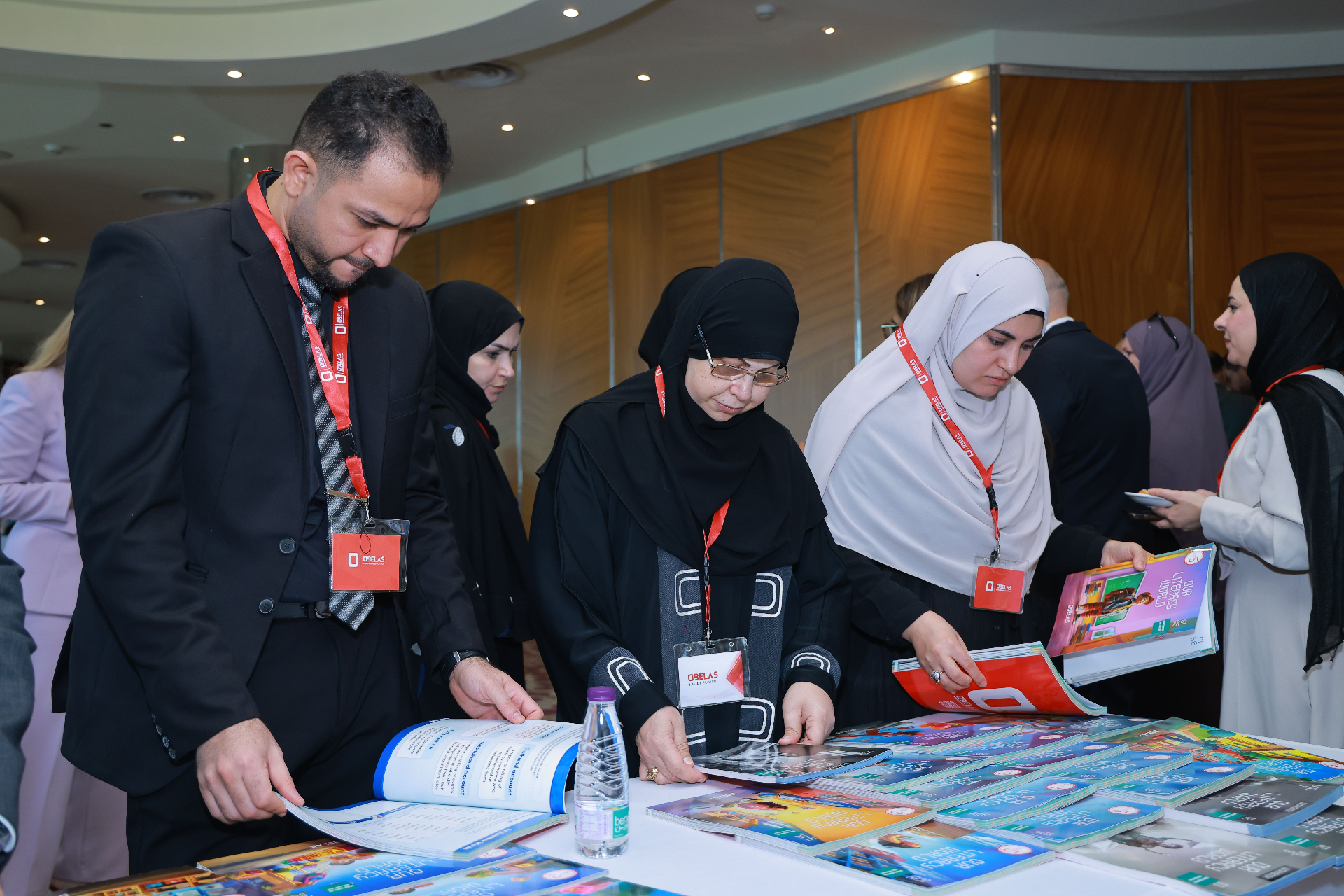 "Attendees exploring OBELAS academic programs"