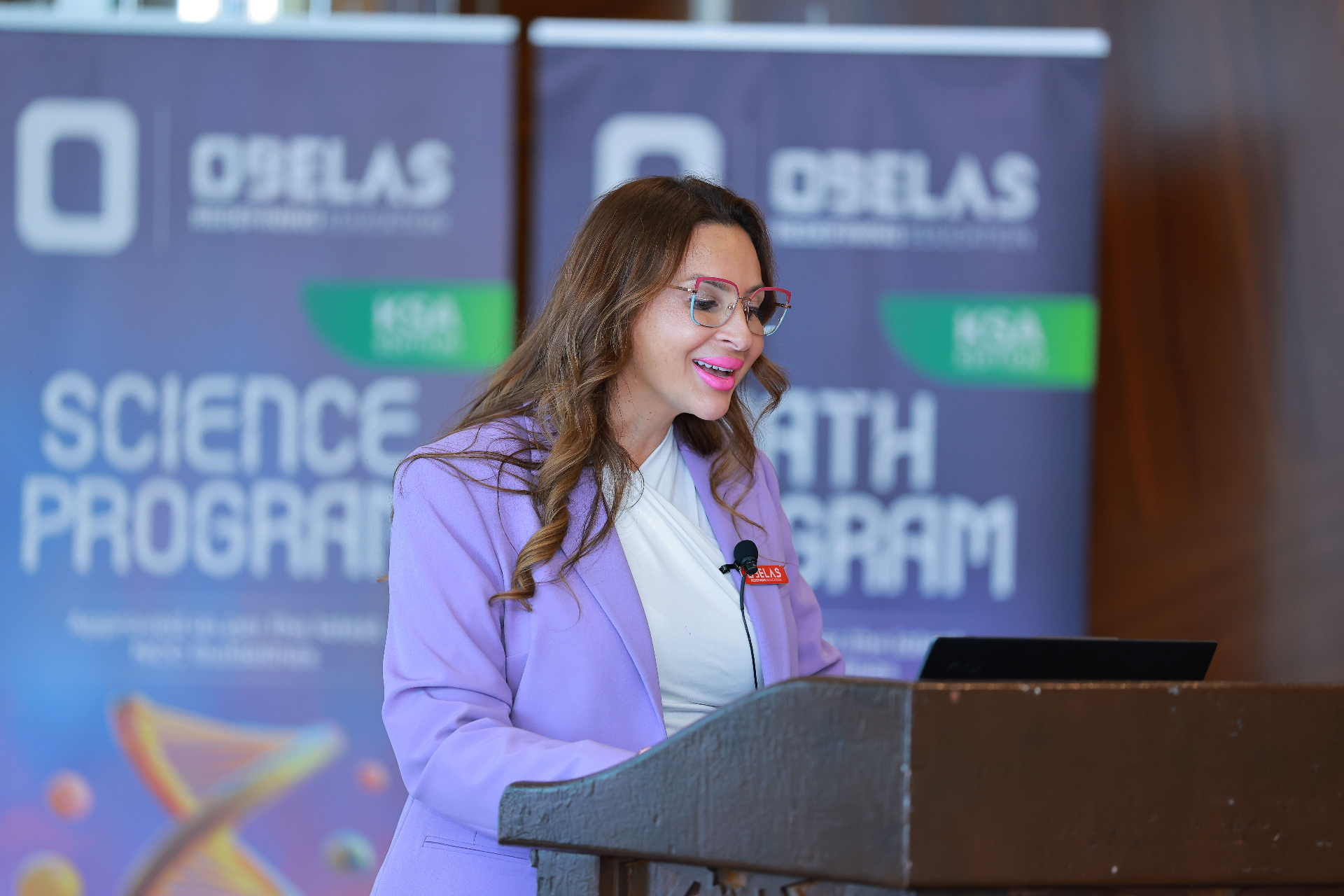 "OBELAS speaker presenting at the Saudi Summit"