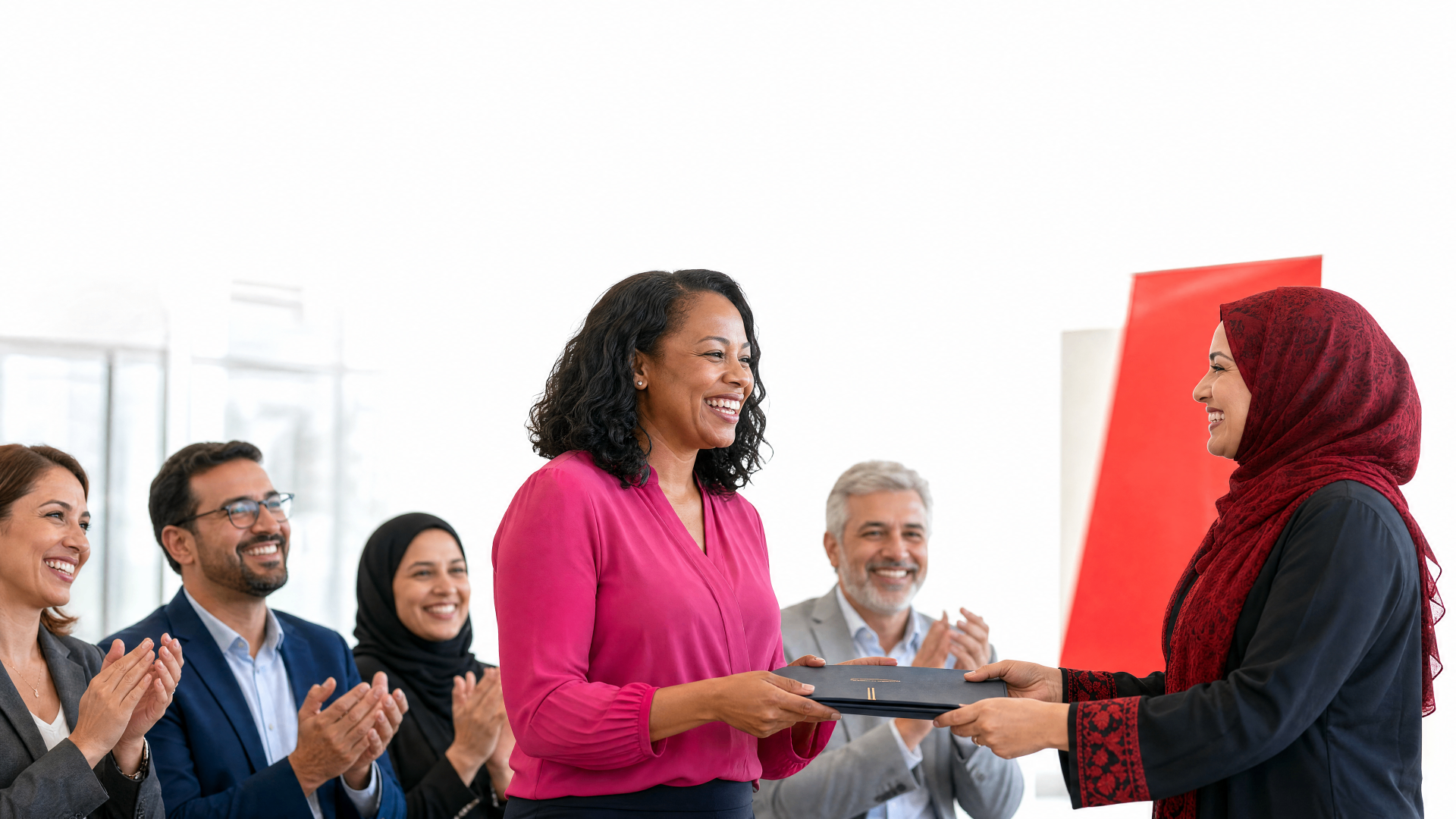 Teacher receiving certification at an OBELAS professional development graduation